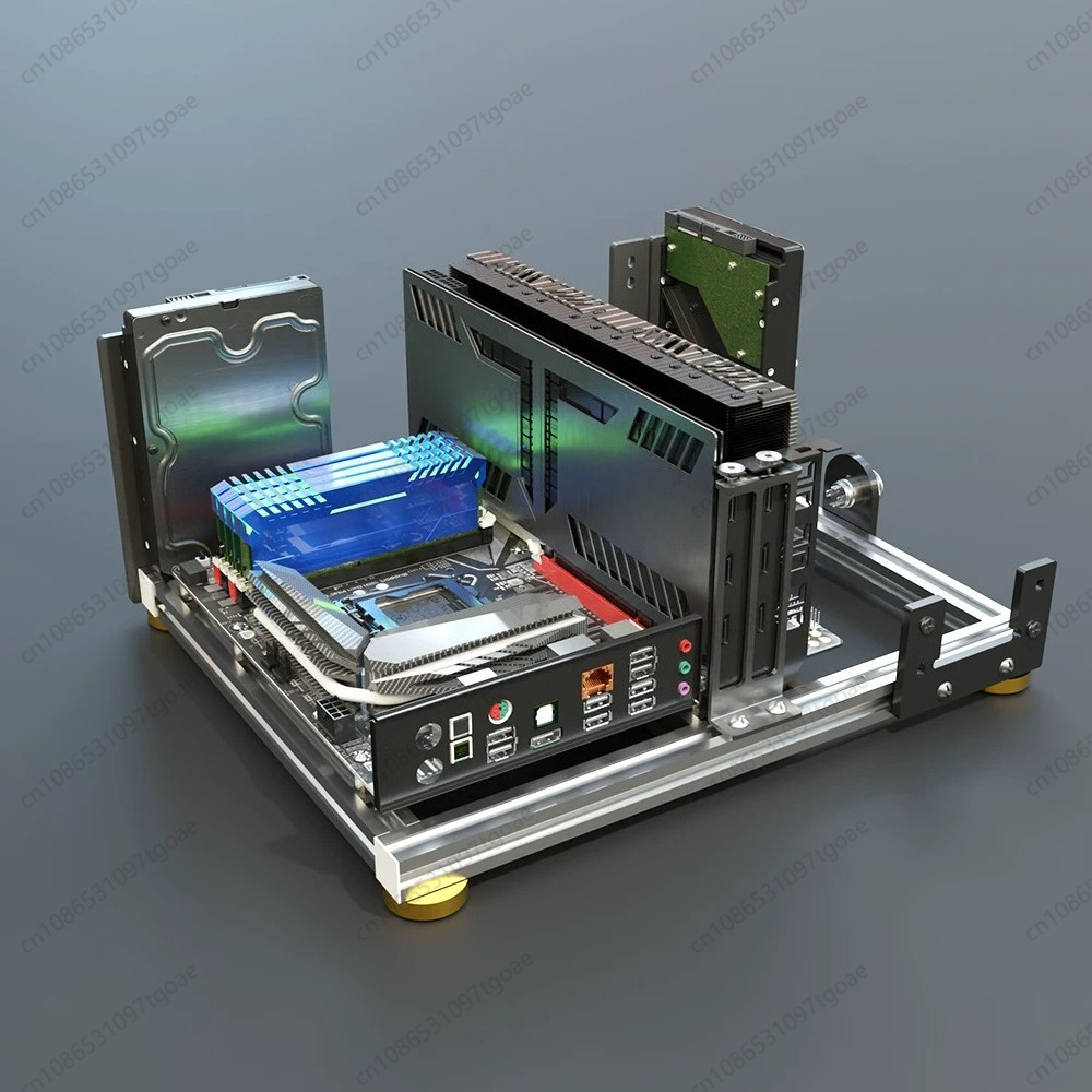 Full Aluminum Open Air PC Fram - Aluminum Open Frame Test Bench Water Cooling ulasan dan harga