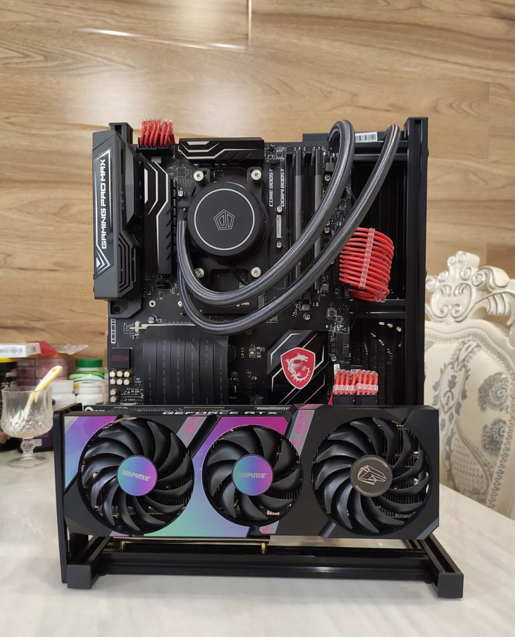 ATX EATX PC Test Bench Handle  - Aluminum Open Frame Test Bench Water Cooling ulasan dan harga